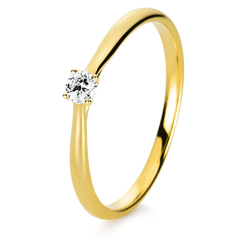 Ring 18 kt GG, 28 Brill. 1,00 ct, TW-si