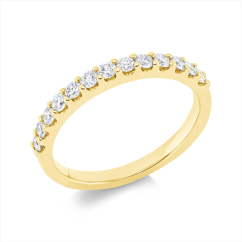 Ring 18 kt GG, 13 Brill. 0,46 ct, TW-si