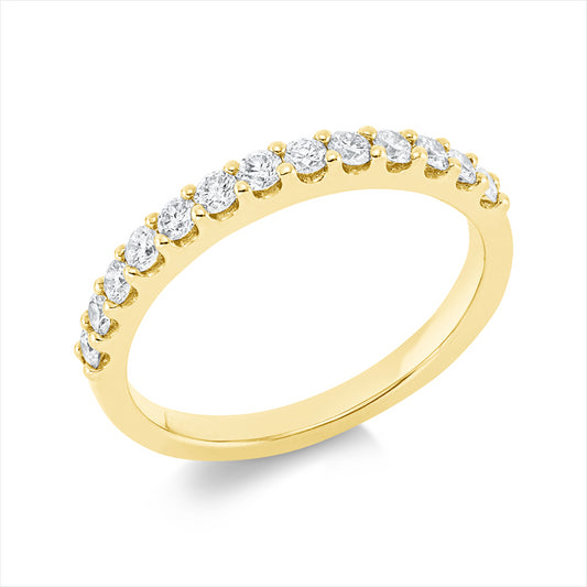 Ring 18 kt GG, 13 Brill. 0,46 ct, TW-si