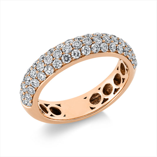 Ring 18 kt RG, 55 Brill. 0,93 ct, TW-vsi