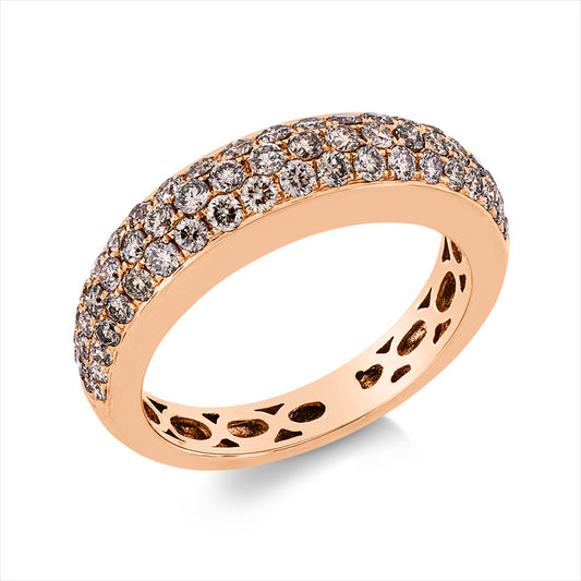 Ring 18 kt RG, 61 Brill. 1,03 ct, braun