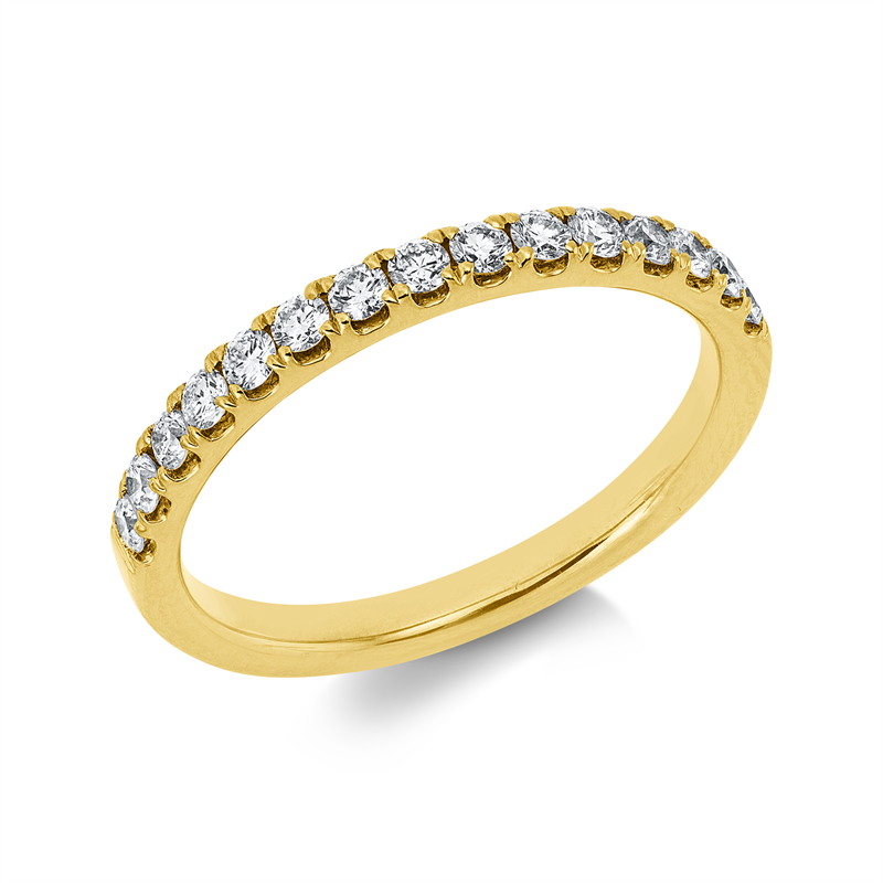 Ring 18 kt GG, 15 Brill. 0,36 ct, TW-vsi