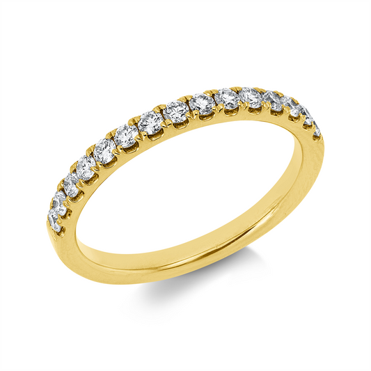 Ring 18 kt GG, 15 Brill. 0,36 ct, TW-vsi