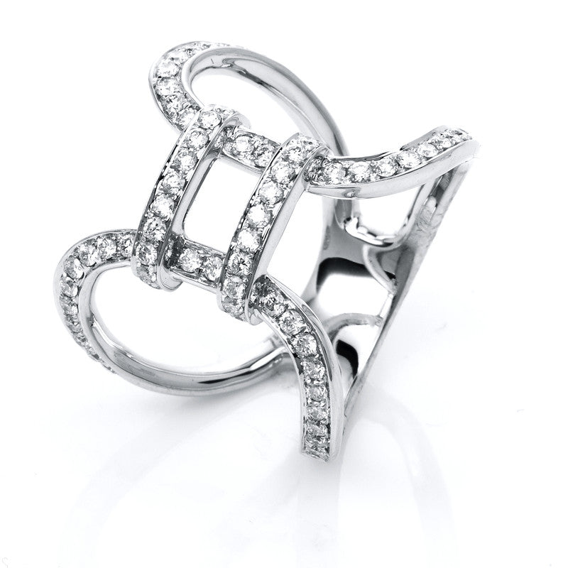 Ring 18 kt WG, 66 Brill. 0,76 ct, TW-vsi/si