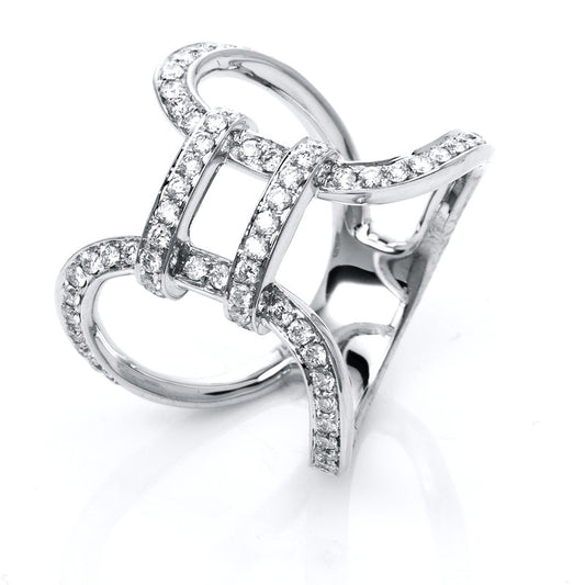 Ring 18 kt WG, 66 Brill. 0,76 ct, TW-vsi/si