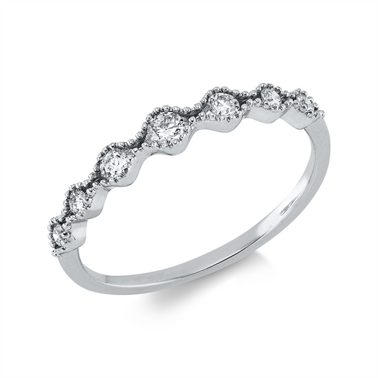 Ring 18 kt WG, 7 Brill. 0,20 ct, W-pi