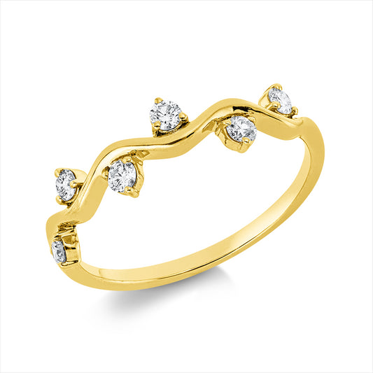 Ring 18 kt GG, 6 Brill. 0,20 ct, TW-vsi/si