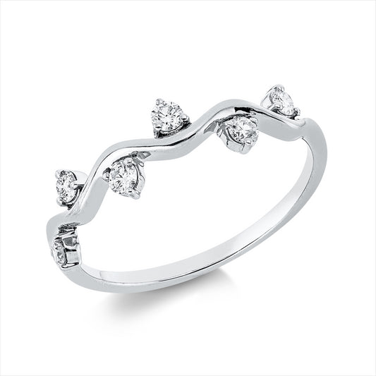 Ring 18 kt WG, 6 Brill. 0,20 ct, TW-vsi/si