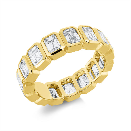 Ring 18 kt GG, 15 Sm.schliff 3,97 ct, TW-vvs/vs