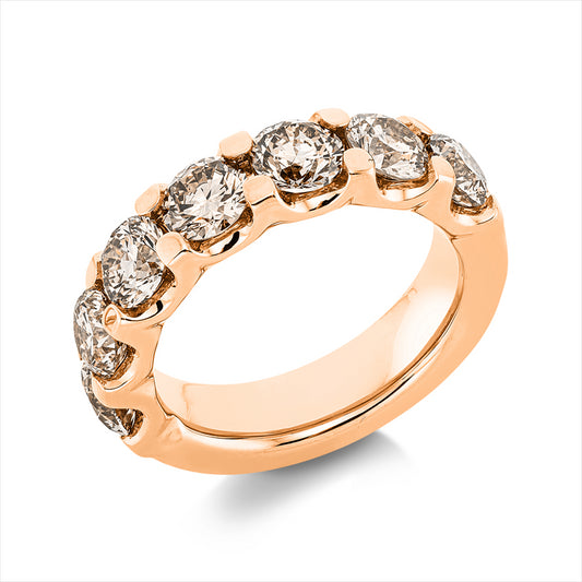 Ring 18 kt RG, Premium Edition, 7 Brill. 3,51 ct, braun-si
