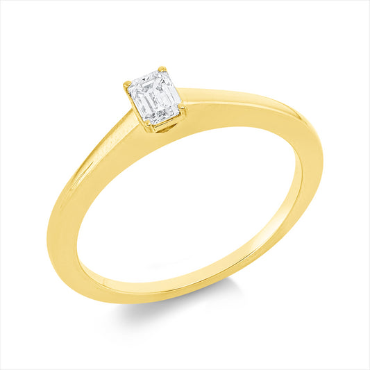 Ring 18 kt GG, 1 Sm.schliff 0,24 ct, TW-si