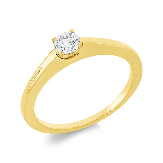 Ring 18 kt GG, 1 Brill. 0,25 ct, TW-si