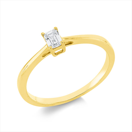 Ring 18 kt GG, 1 Sm.schliff 0,21 ct, TW-si
