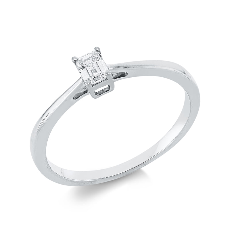 Ring 18 kt WG, 1 Sm.schliff 0,21 ct, TW-si