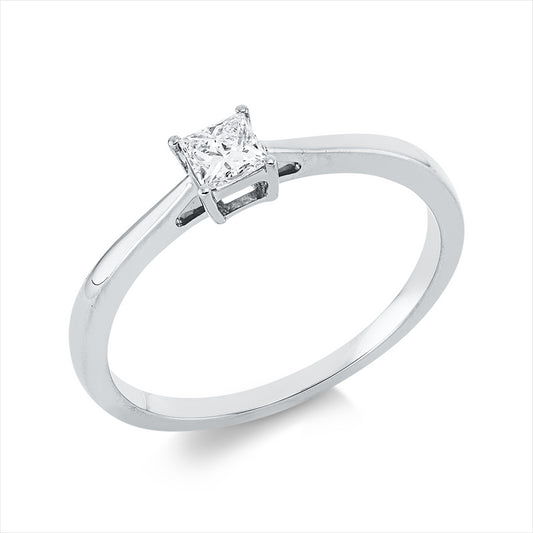 Ring 18 kt WG, 1 Princ. 0,21 ct, TW-si