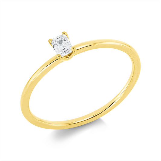 Ring 18 kt GG, 1 Sm.schliff 0,17 ct, TW-si