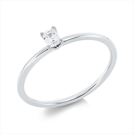 Ring 18 kt WG, 1 Sm.schliff 0,17 ct, TW-si