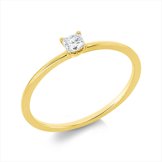 Ring 18 kt GG, 1 Princ. 0,15 ct, TW-si