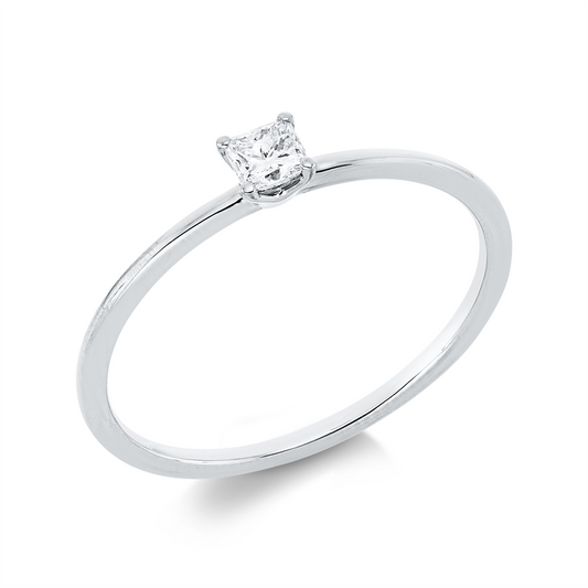 Ring 18 kt WG, 1 Princ. 0,15 ct, TW-si