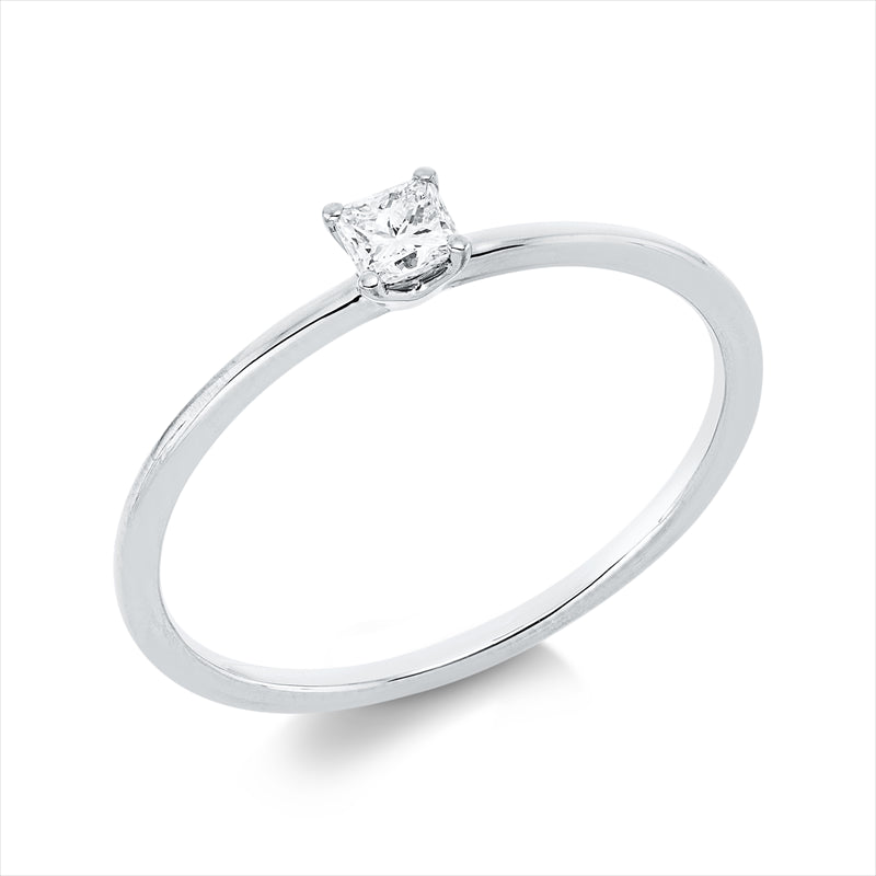 Ring 18 kt WG, 1 Princ. 0,15 ct, TW-si