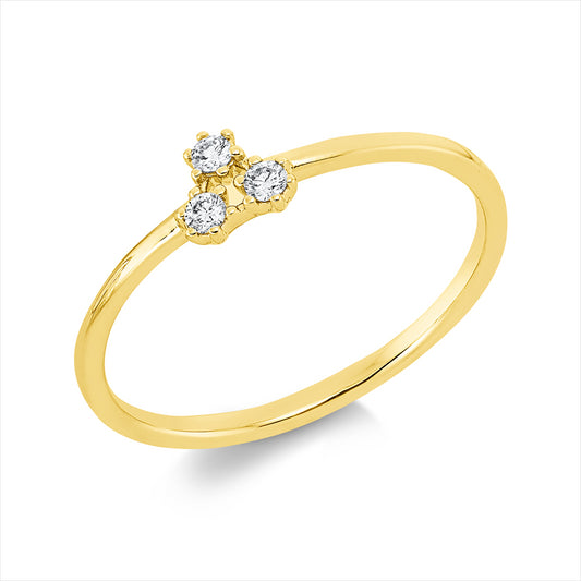 Ring 18 kt GG, 6 Brill. 0,07 ct, TW-si