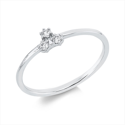 Ring 18 kt WG, 3 Brill. 0,07 ct, TW-si