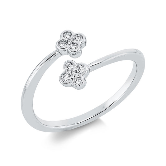 Ring 18 kt WG, 10 Brill. 0,10 ct, TW-si