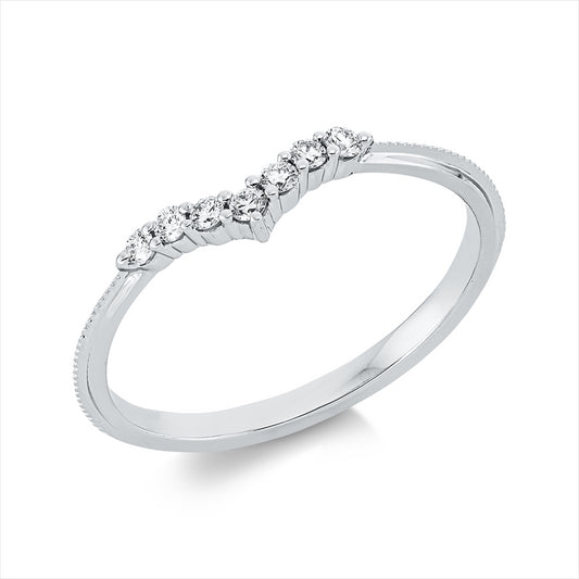 Ring 18 kt WG, 7 Brill. 0,12 ct, TW-si