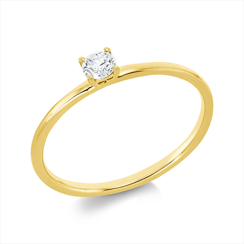 Ring 18 kt GG, 1 Brill. 0,15 ct, TW-si