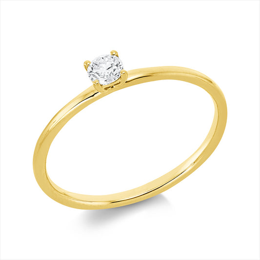 Ring 18 kt GG, 1 Brill. 0,15 ct, TW-si
