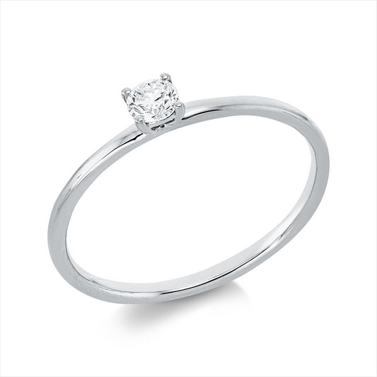 Ring 18 kt WG, 1 Brill. 0,15 ct, TW-si
