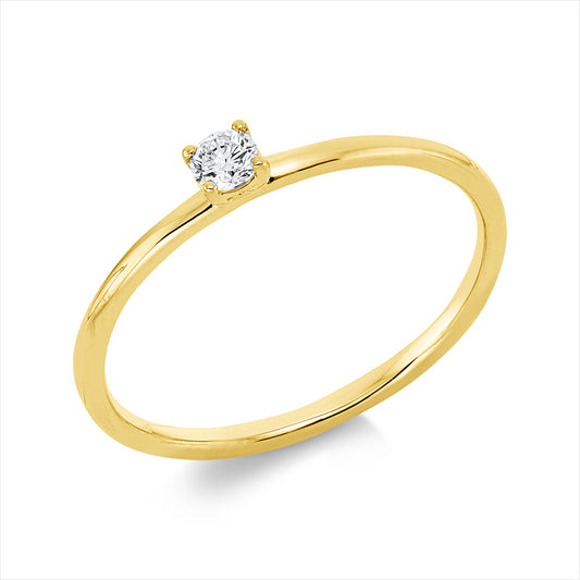 Ring 18 kt GG, 1 Brill. 0,10 ct, TW-si