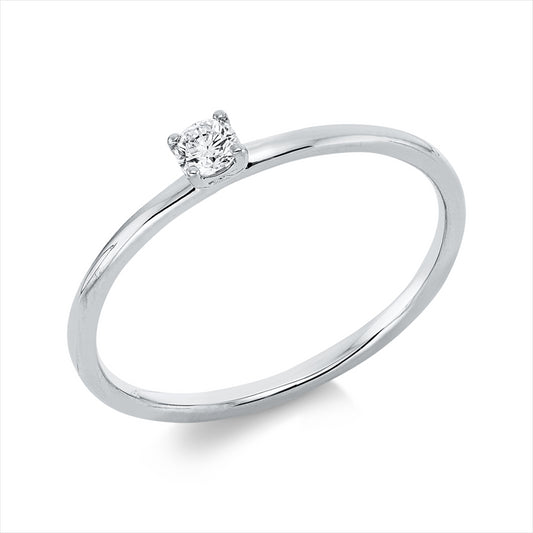 Ring 18 kt WG, 1 Brill. 0,10 ct, TW-si