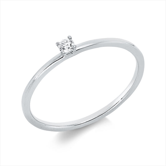 Ring 18 kt WG, 1 Brill. 0,05 ct, TW-si