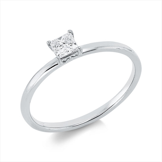 Ring 18 kt WG, 1 Princ. 0,28 ct, TW-si
