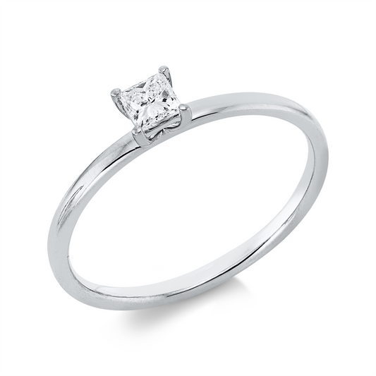Ring 18 kt WG, 1 Princ. 0,20 ct, TW-si