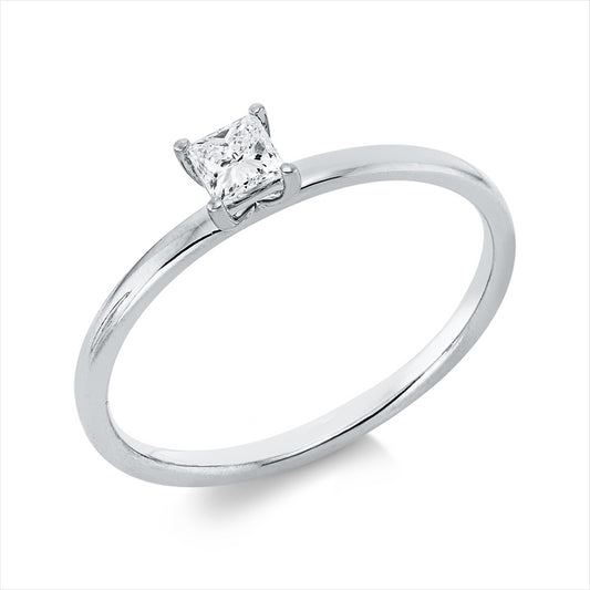 Ring 18 kt WG, 1 Princ. 0,20 ct, TW-si