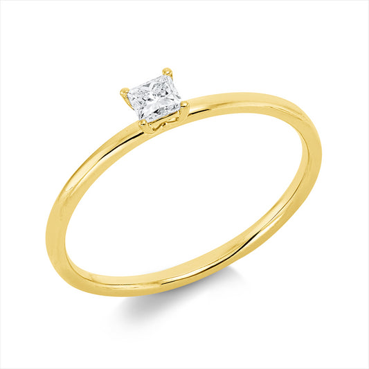 Ring 18 kt GG, 1 Princ. 0,15 ct, TW-si