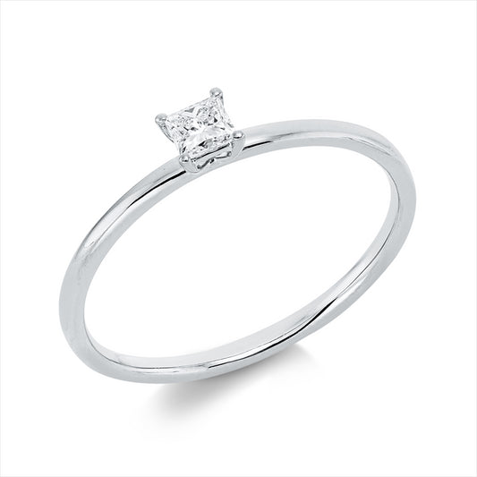 Ring 18 kt WG, 1 Princ. 0,15 ct, TW-si