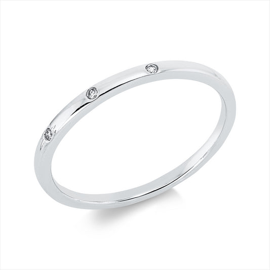 Ring 18 kt WG, 3 Brill. 0,02 ct, TW-si