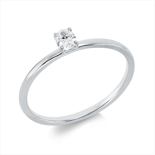 Ring 18 kt WG, 1 Oval 0,17 ct, TW-si