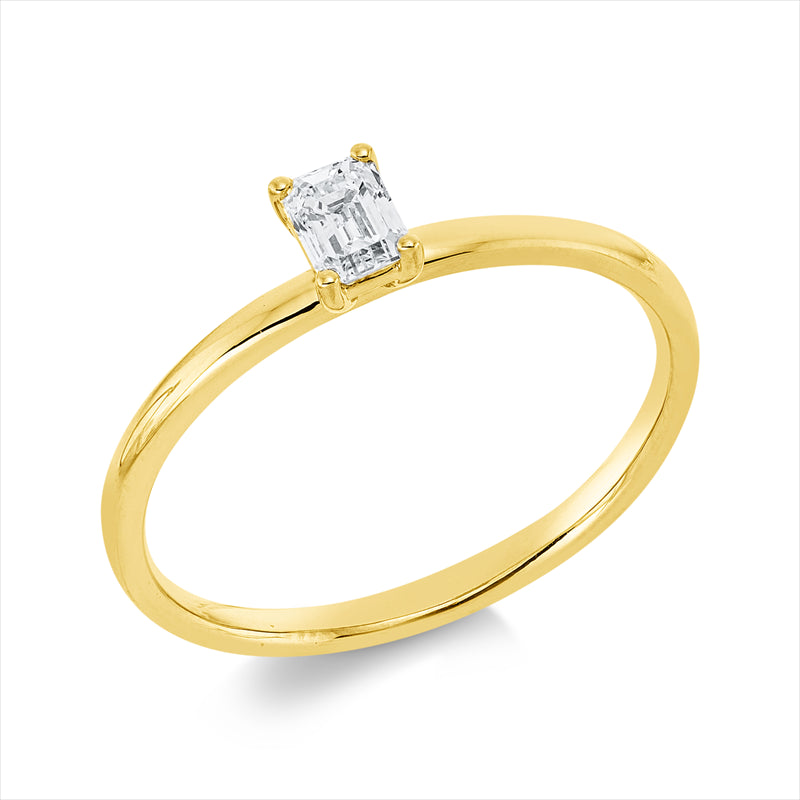 Ring 18 kt GG, 1 Sm.schliff 0,26 ct, TW-si