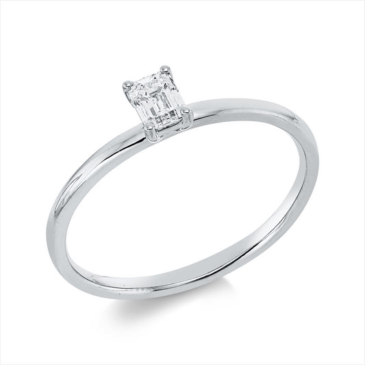 Ring 18 kt WG, 1 Sm.schliff 0,27 ct, TW-si