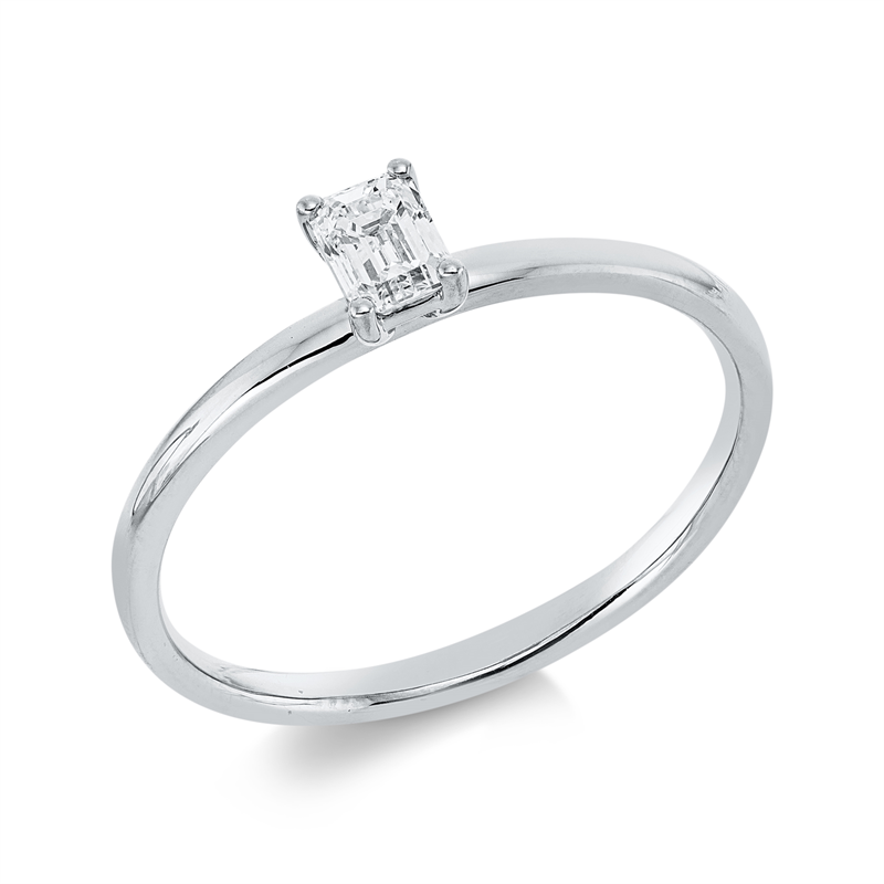 Ring 18 kt WG, 1 Sm.schliff 0,27 ct, TW-si
