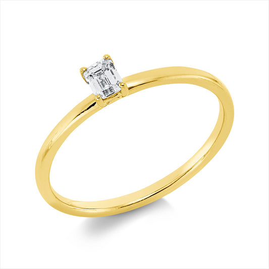 Ring 18 kt GG, 1 Sm.schliff 0,21 ct, TW-si