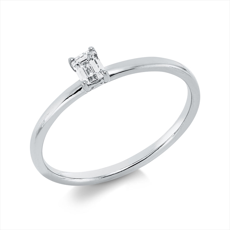 Ring 18 kt WG, 1 Sm.schliff 0,21 ct, TW-si