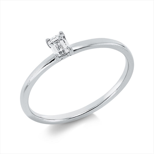 Ring 18 kt WG, 1 Sm.schliff 0,21 ct, TW-si