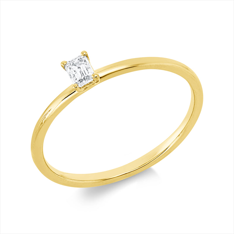 Ring 18 kt GG, 1 Sm.schliff 0,15 ct, TW-si