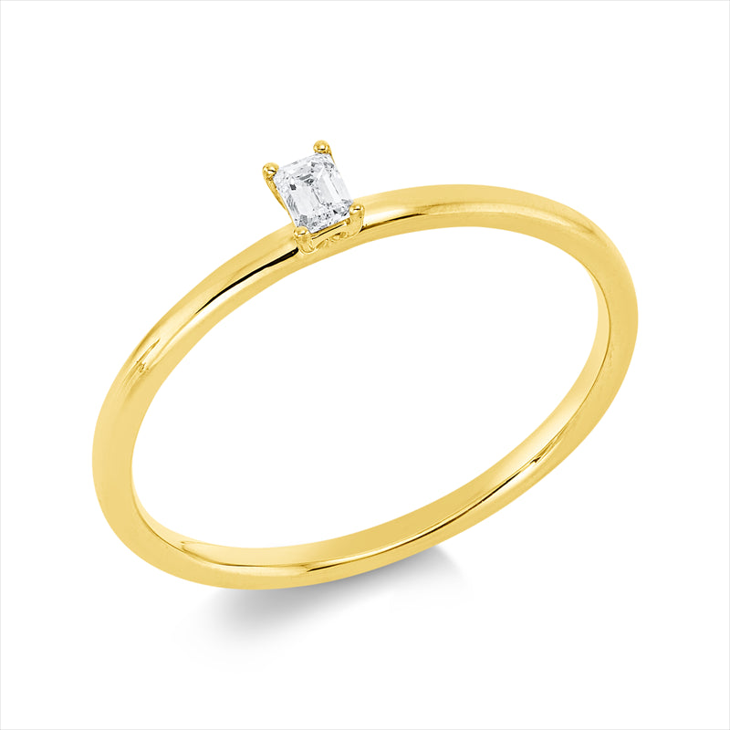 Ring 18 kt GG, 1 Sm.schliff 0,09 ct, TW-si