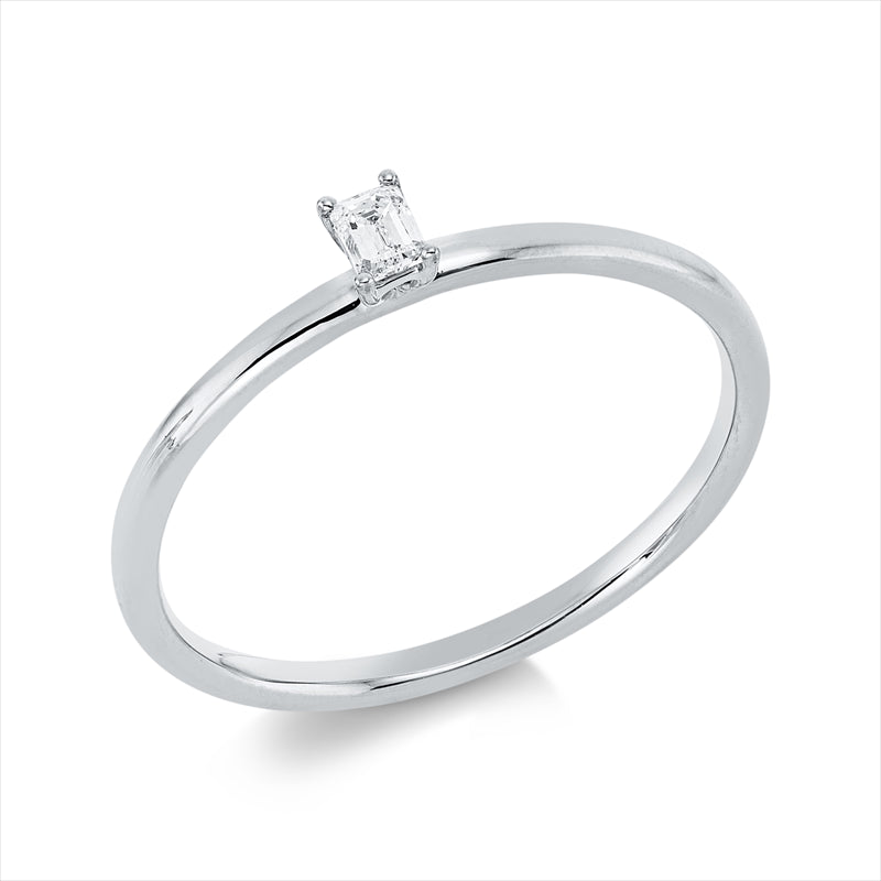 Ring 18 kt WG, 1 Sm.schliff 0,10 ct, TW-si